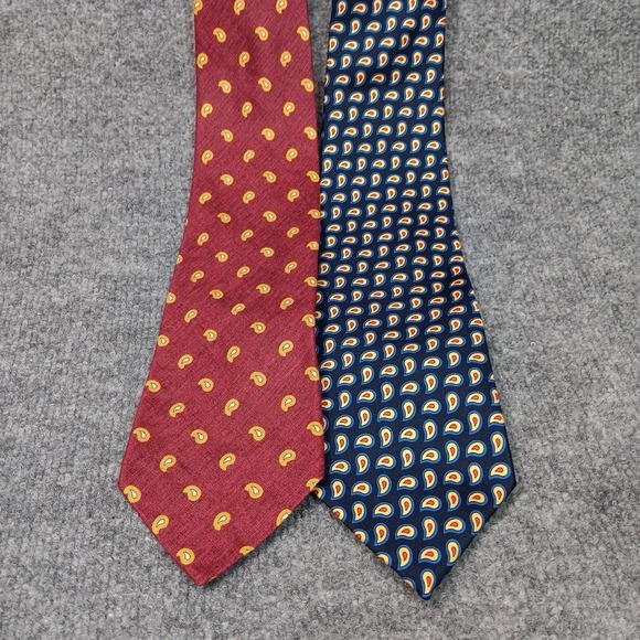 Silk Tie Lot Brooks Brothers Paisley Pair Of Silk Ties University Science Study